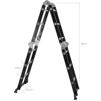 Thang nhôm gấp 4 đoạn Nikawa NKG-44 dựng dáng chữ A
