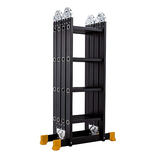 Thang nhôm gấp 4 đoạn DIY TLG-4DB sơn đen