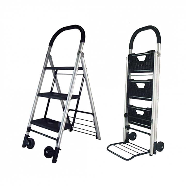 Thang nhôm 3 bậc kèm xe đẩy hàng Nikawa NKX-3B