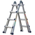 Thang nhôm gấp chữ A 7 bậc IG LS44 Hàn Quốc dựng dạng chữ A
