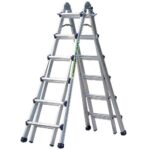 Thang nhôm gấp chữ A 11 bậc IG LS46 Hàn Quốc khung nhôm mạ chống gỉ