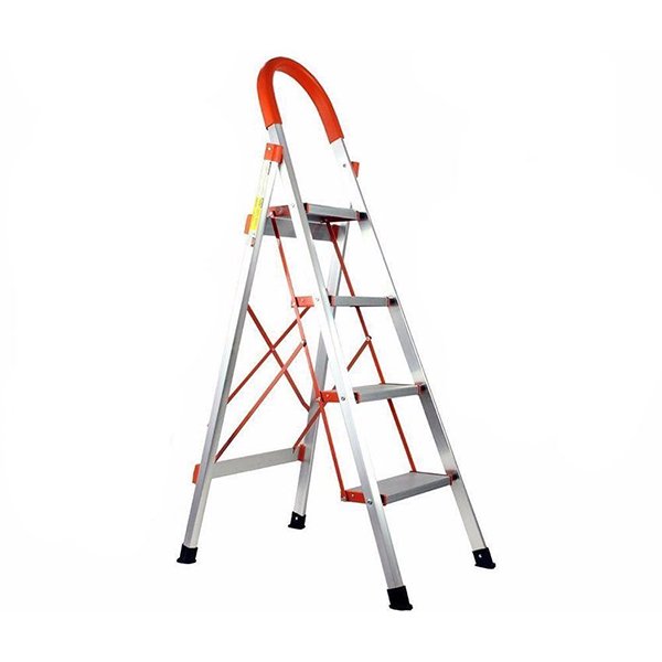 Thang nhôm ghế 4 bậc Sumika SK304 có tay vịn và thanh giằng