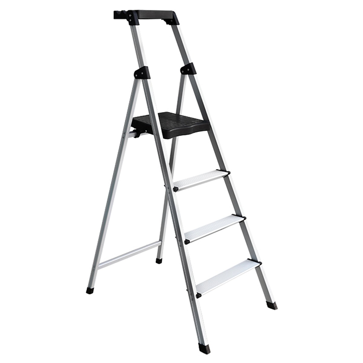 Thang nhôm ghế 4 bậc Sumika SKT04 có tay vịn và khay