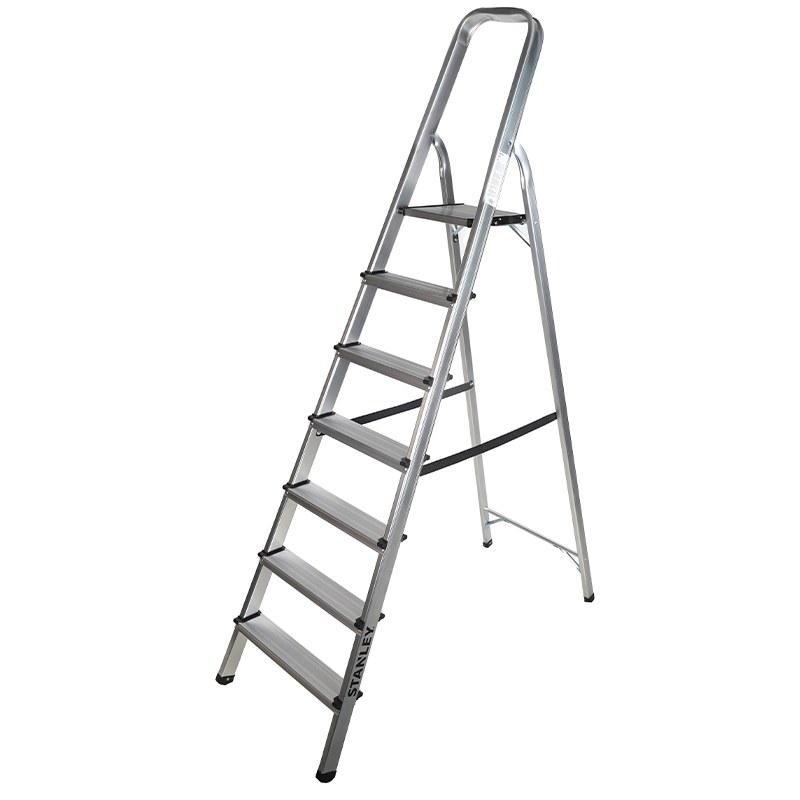 Thang nhôm ghế 7 bậc Stanley SXLDAL-007 khung nhôm tay vịn 1,9 m