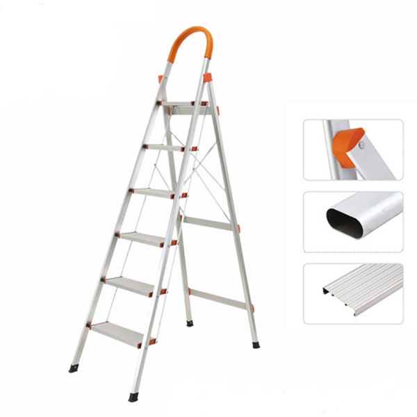 Thang ghế nhôm tay vịn 7 bậc Nakata VN107N cho trần cao