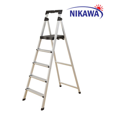 Thang nhôm ghế tay vịn 5 bậc Nikawa NKP-05 có khay để đồ