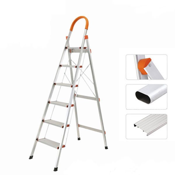 Thang ghế nhôm tay vịn 6 bậc Nakata VN106N khung nhôm