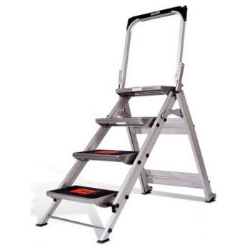 Thang nhôm ghế tay vịn 4 bậc Little Giant 10410BA