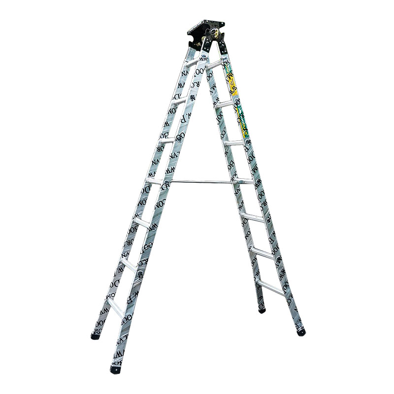 Thang nhôm chữ A 2,5m BooDoor HM25 hộp mâm trắng