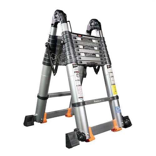 Thang nhôm rút chữ A 5m Hakachi HM-16CP dựng chữ A cao 2,5 m