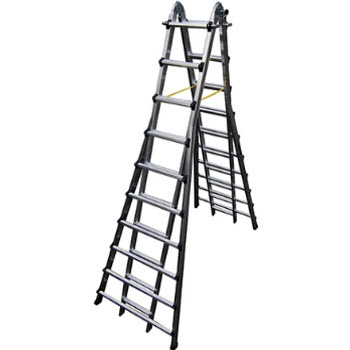 Thang nhôm chữ A kéo dài Shin Yang SY-410 Hàn Quốc cao tối đa 5,46m
